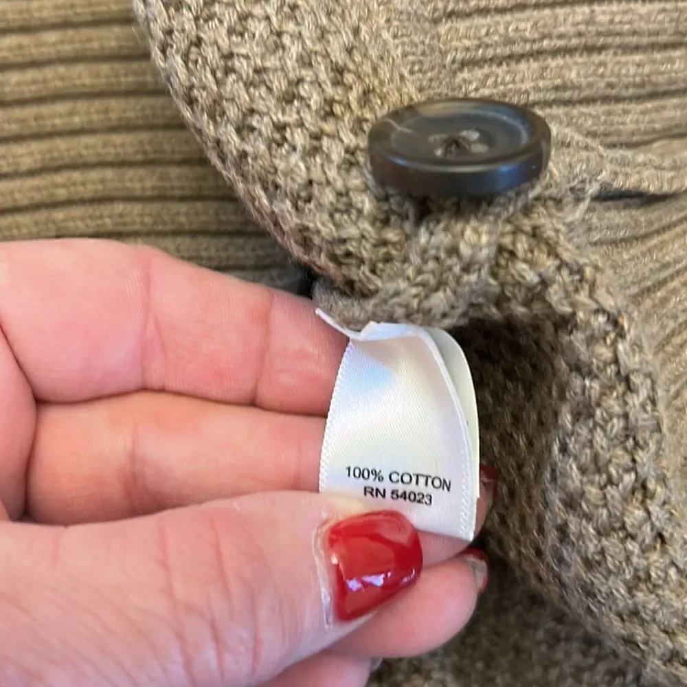 Banana Republic olive green long sleeve cotton sweater Size L